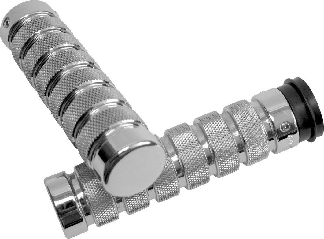 Grips - Knurled - Notched - TBW - Chrome - Lutzka's Garage