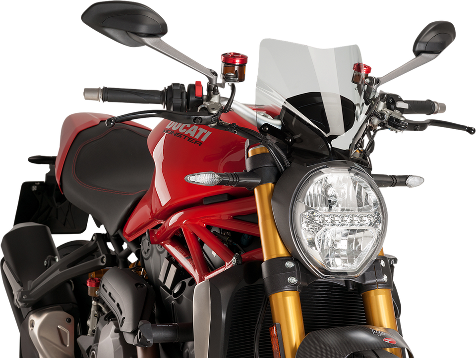 New Generation Windscreen - 10-5/8" - Clear - Monster - Lutzka's Garage