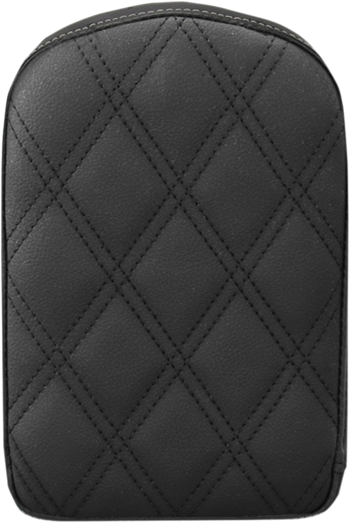 Sissy Bar Pad - Lattice Stitched - Black - Lutzka's Garage