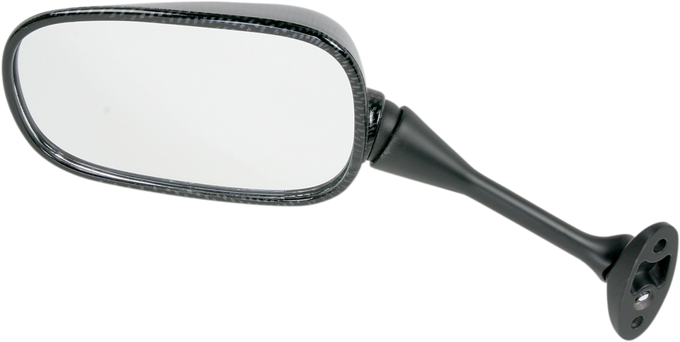 Mirror - Side View - Black/Carbon Fiber - Rectangle - Left - Honda
