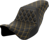 Step-Up Seat - Lattice Stitch - Gold Stitch - FLH/FLT 08-23
