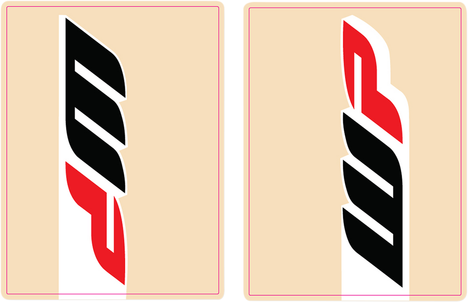 Upper Fork Decal - WP - Red/Black/White - Lutzka's Garage