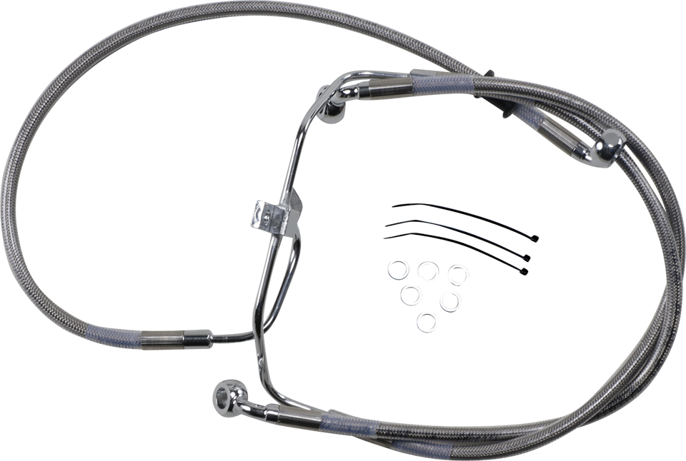 Brake Line - +2" - Stainless Steel - FXDF 08-17 - Lutzka's Garage