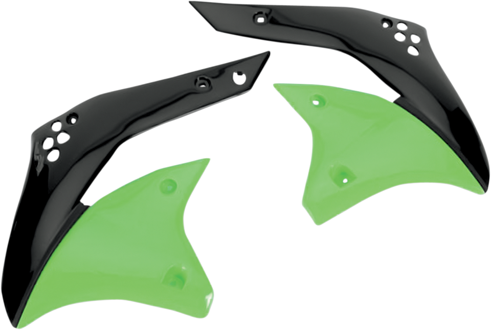 Radiator Shrouds - Green/Black - Lutzka's Garage
