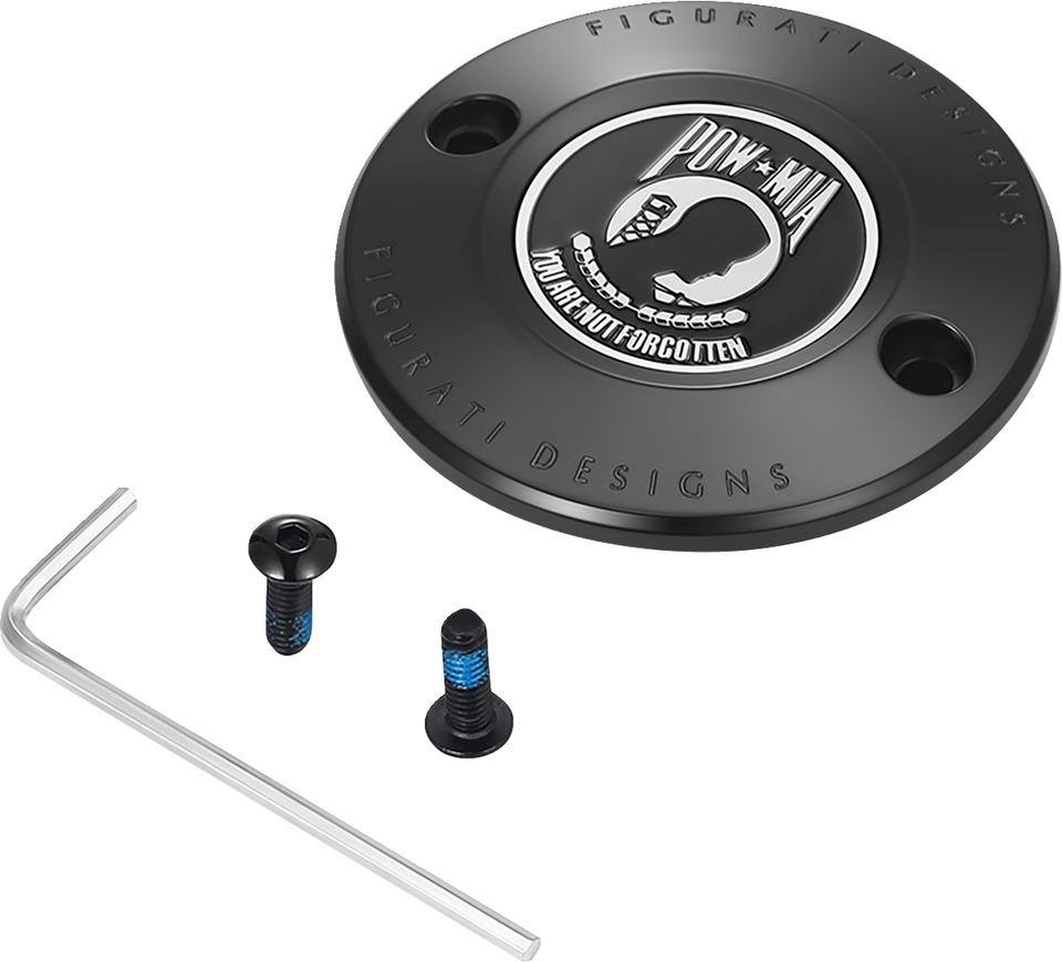 Timing Cover - 2 Hole - POW MIA - Black - Lutzka's Garage