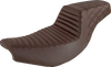 Step-Up Seat - Front Tuck-n-Roll/Rear Lattice - Brown - Indian - Lutzka's Garage