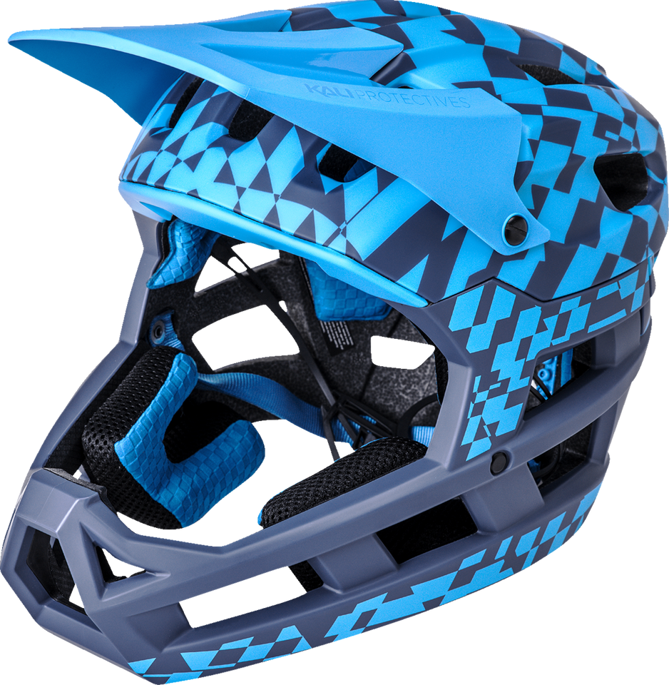 DH Invader Helmet - LTD Glitch - Matte Navy/Cyan - L-2XL