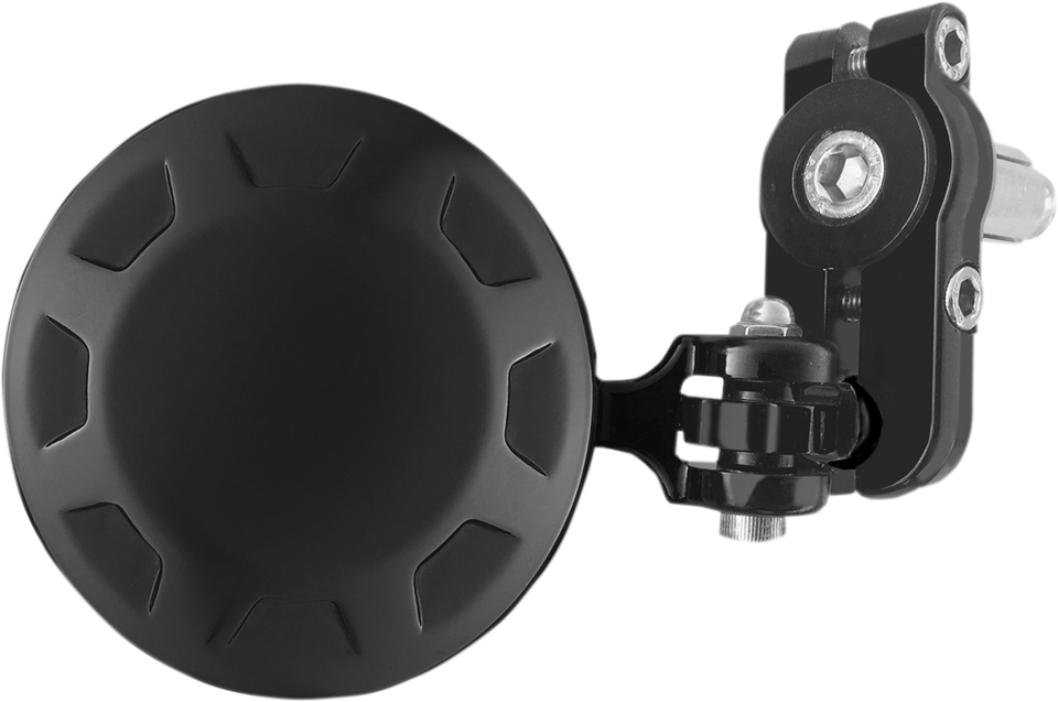 Mirror - Handlebar End - Round - Black - Lutzka's Garage