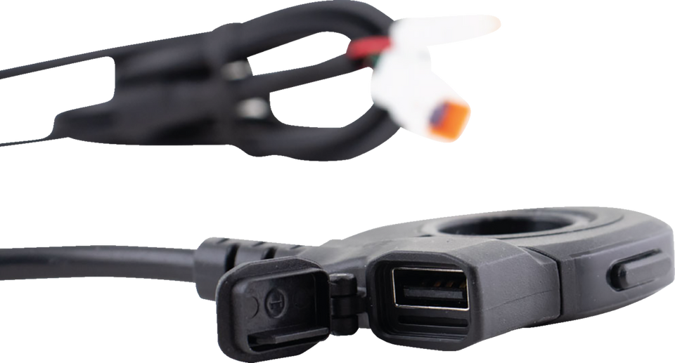 Heated Grip Thumb Switch - USB-A Charger - Black - Lutzka's Garage