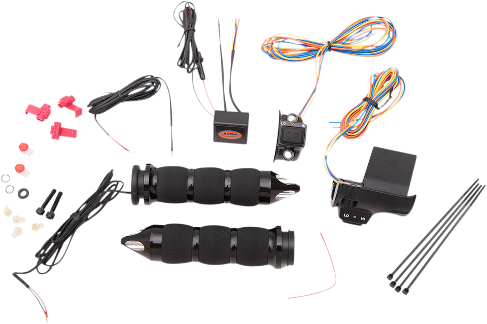 Grips - Heated - Air Cushion - Spike - TBW - Black - Lutzka's Garage