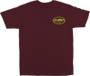 Golden Stay T-Shirt - Maroon - Small - Lutzka's Garage
