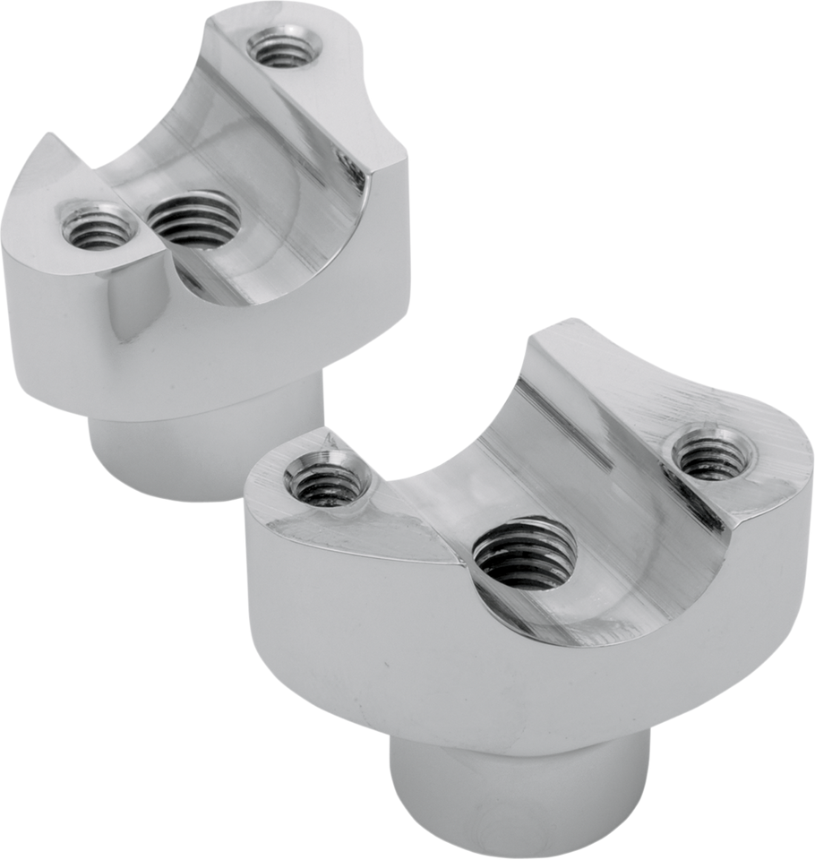 Risers - Straight - 1.7" - Chrome - Lutzka's Garage