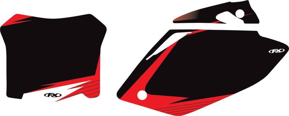 Graphic Number Plate - Black/Red - CRF - Lutzka's Garage