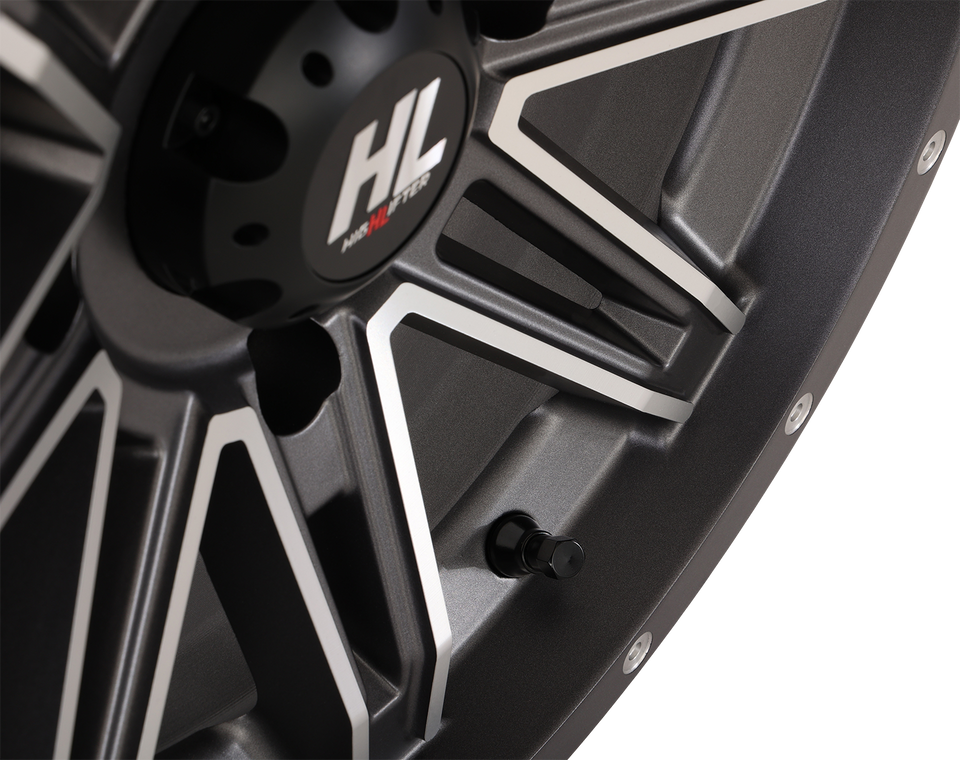Wheel - HL22 - Front/Rear - Gloss Black w/Machined - 14x7 - 4/156 - 4+3 (+10 mm)