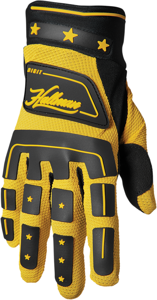 Hallman Digit Gloves - Black/Yellow - XS - Lutzka's Garage