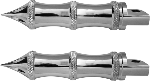 Tribal Footpegs - Male Mount - Chrome - Lutzka's Garage