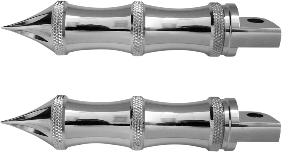 Tribal Footpegs - Male Mount - Chrome - Lutzka's Garage