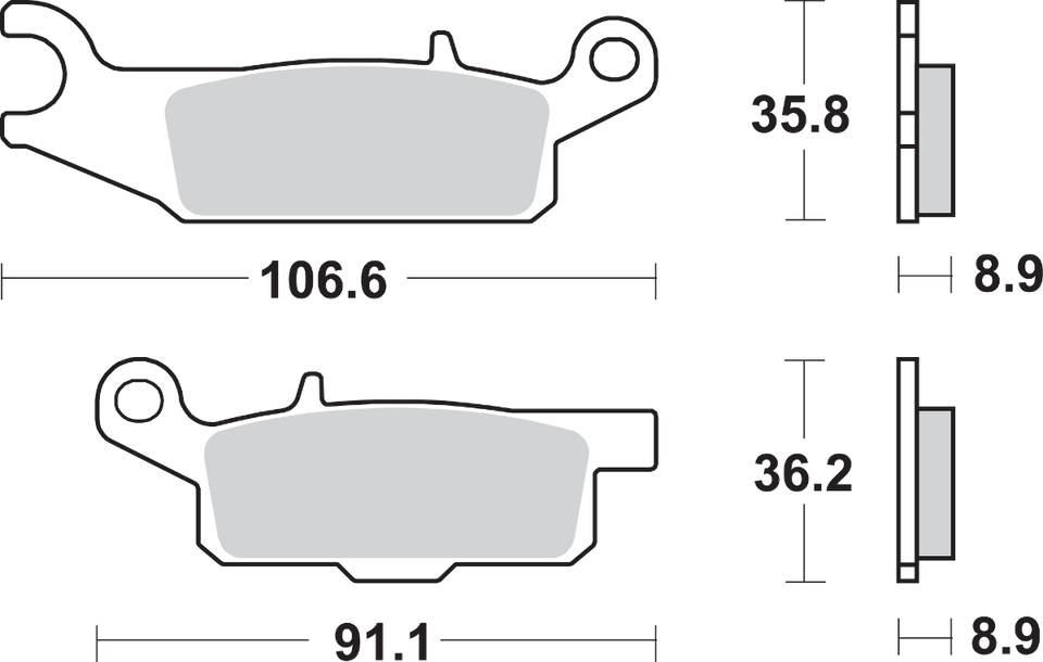 Off-Road Sintered Brake Pads - YFM