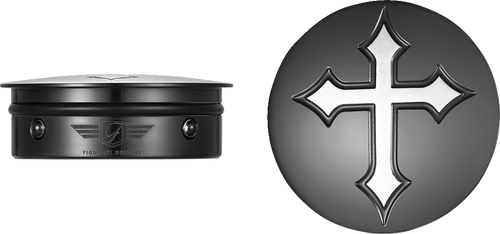 Swing Arm Covers - Cross - Custom - Black - Lutzka's Garage