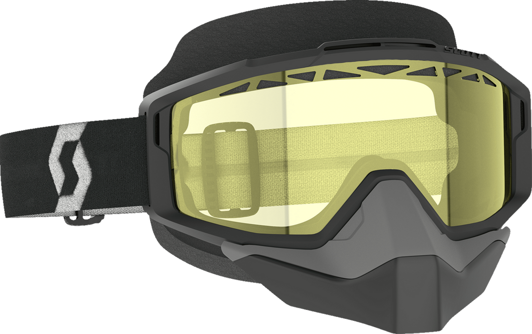 Split OTG Snow Goggle - Black/White - Dual Lens - Yellow - Lutzka's Garage