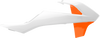 Radiator Cover - White/Orange - SX 65 - Lutzka's Garage