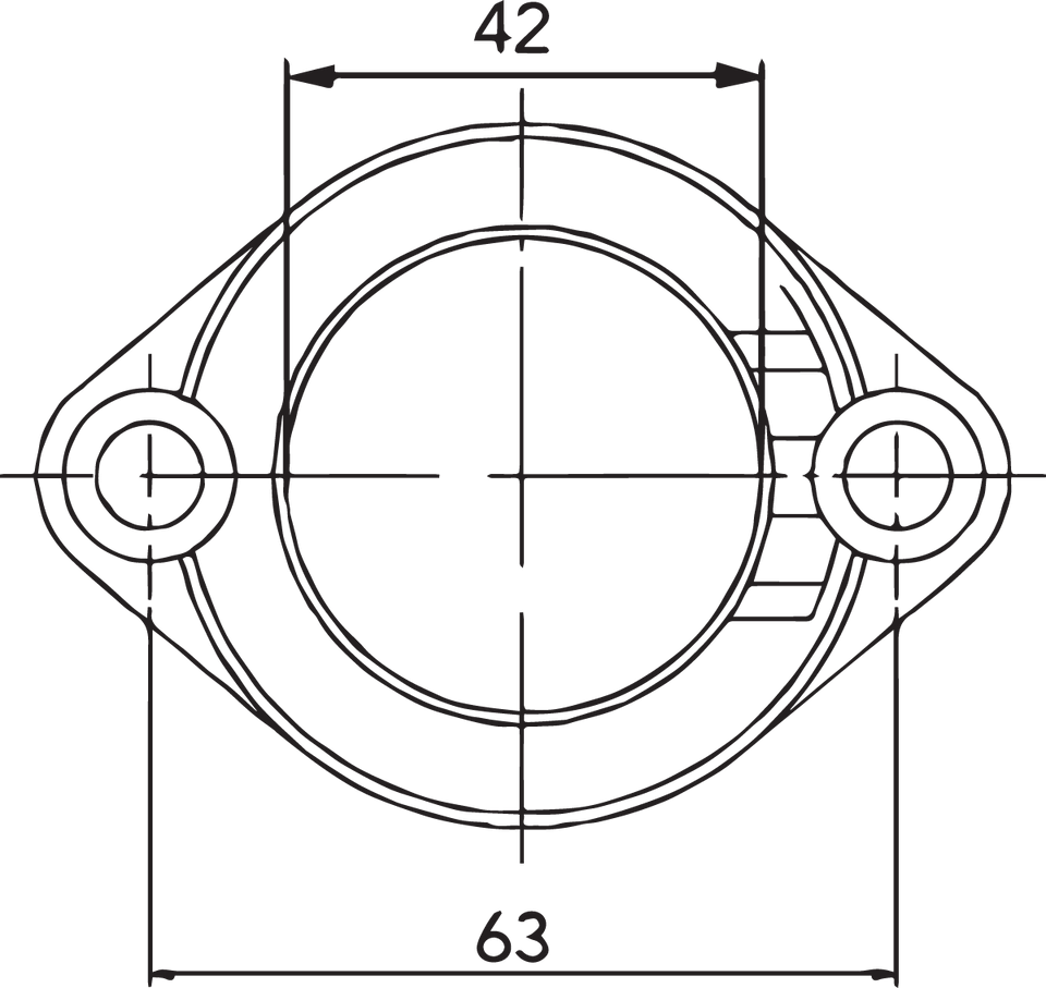 Carburetor Mounting Flange - Polaris