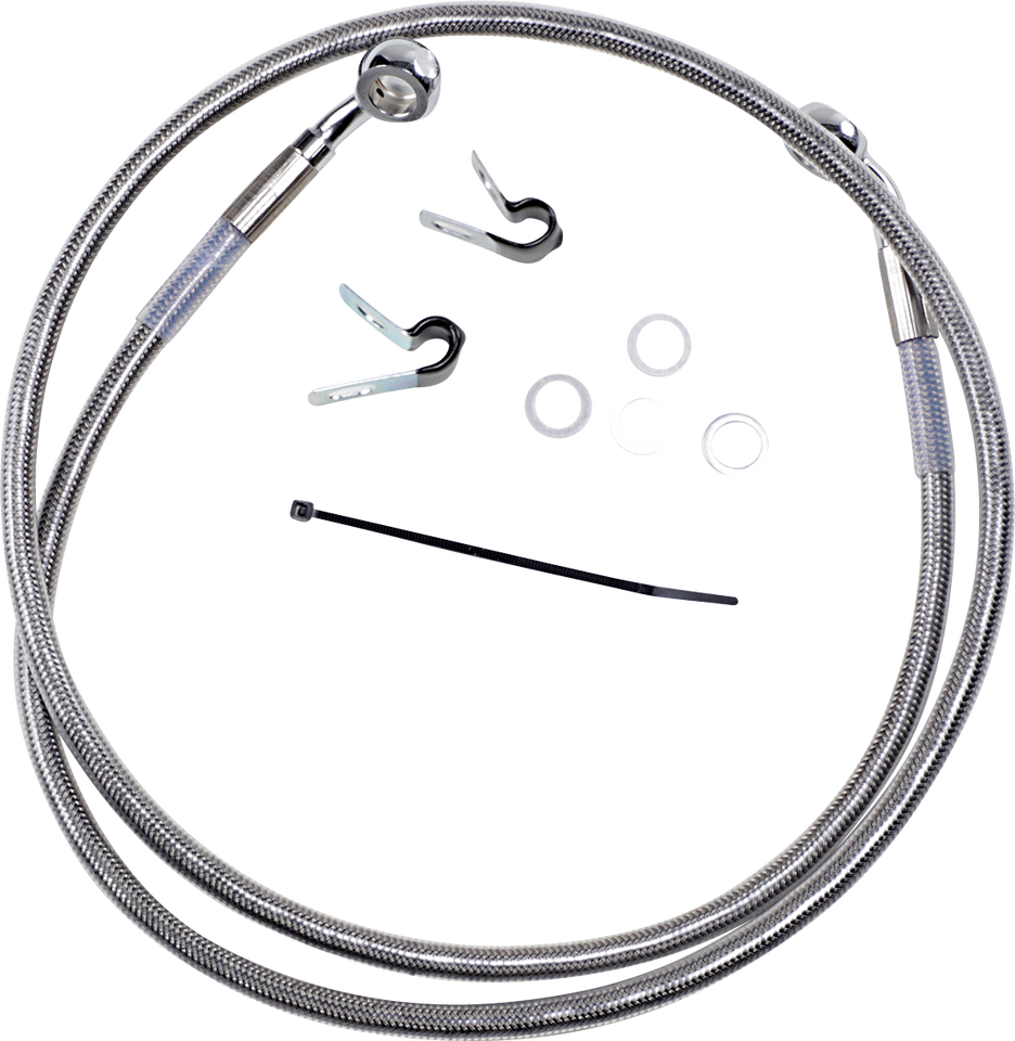 Brake Line - Front - +4" - Stainless Steel - XL - Lutzka's Garage