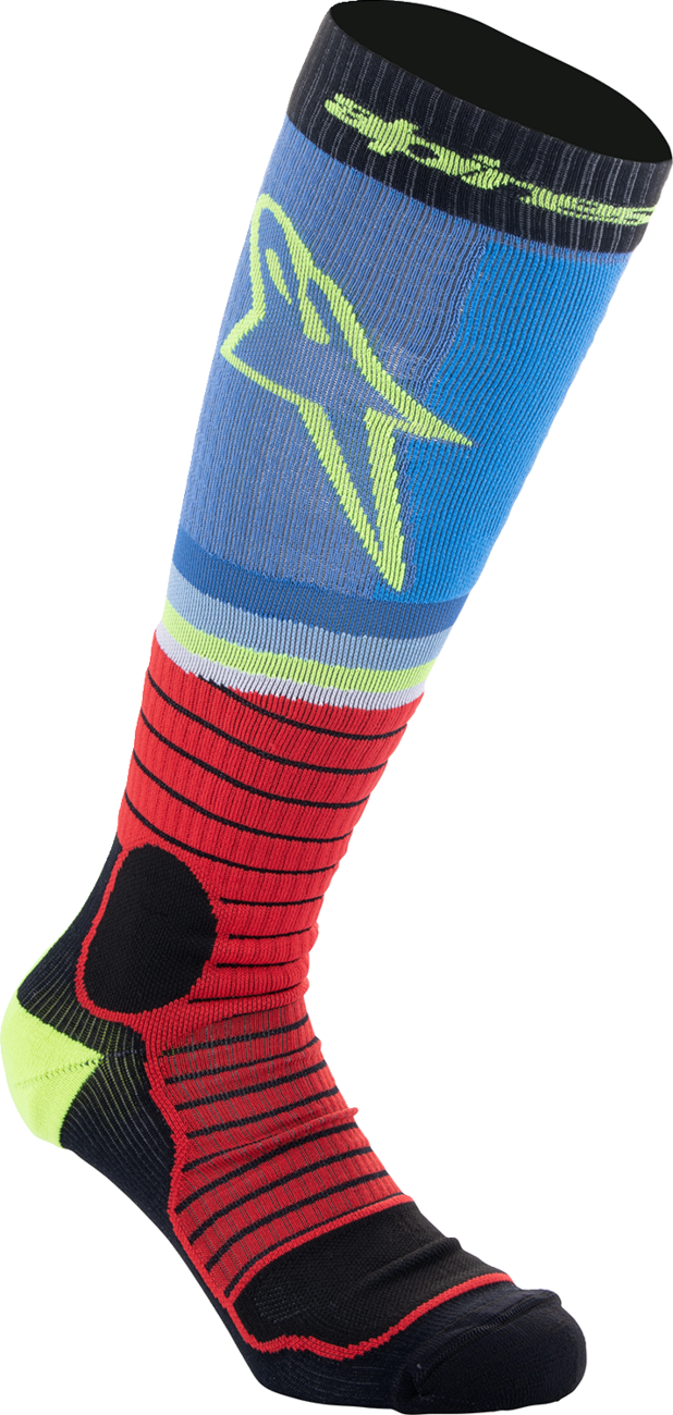 MX Pro Socks - Black/Red/Blue/Yellow - Medium - Lutzka's Garage