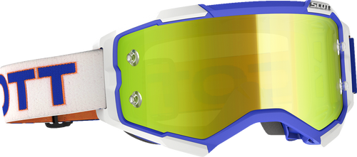 Fury Goggles - Retro White/Blue - Yellow Works