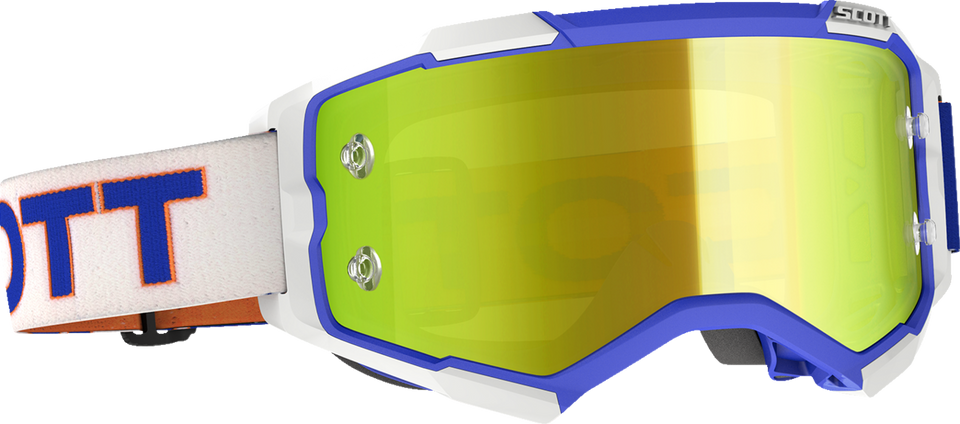 Fury Goggles - Retro White/Blue - Yellow Works