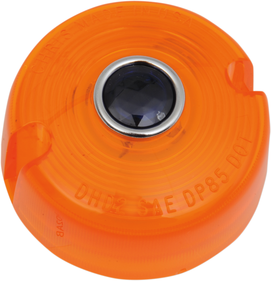 Turn Signal Lens - 86-99 FX/XL - Amber with Blue Dot