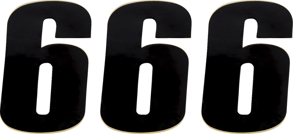 Race Number 6 - Black - 4.5" - Lutzka's Garage