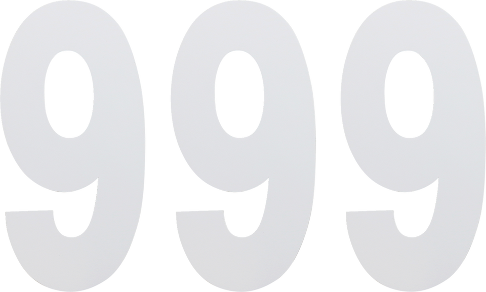 FX Number 9 - White - 6" - Lutzka's Garage