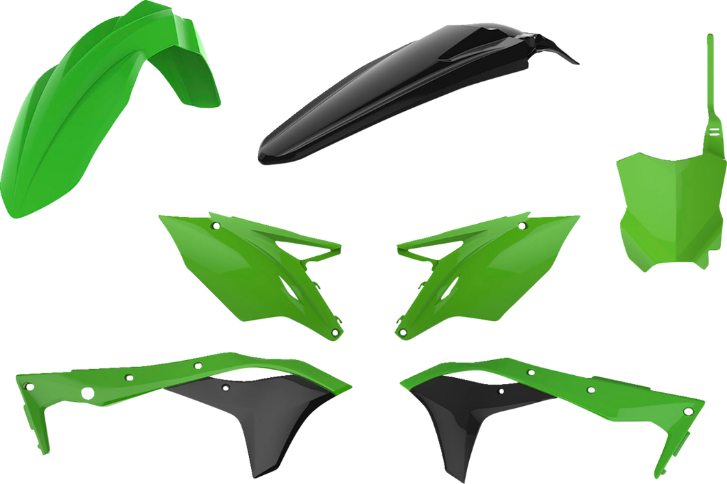 Body Kit - Complete - Green/Black - KX 250F - Lutzka's Garage