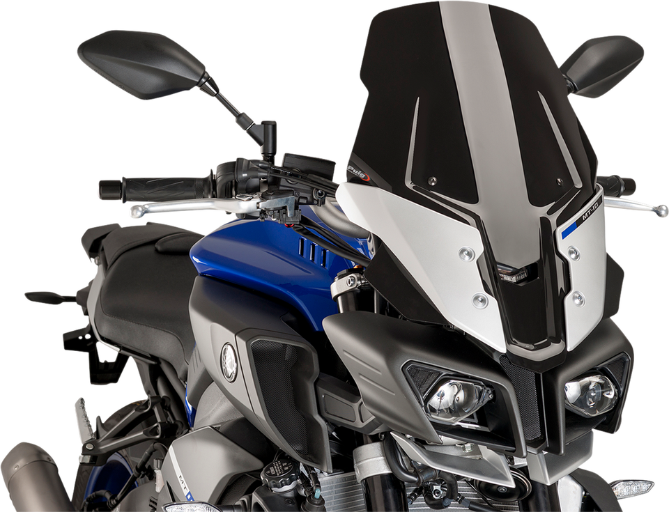 Race Windscreen - 19-3/4" - Black - Yamaha - Lutzka's Garage