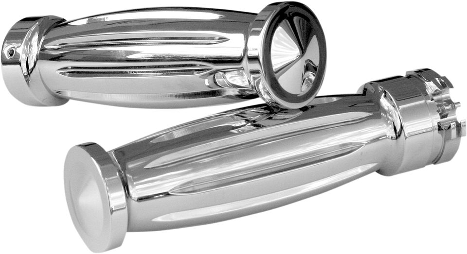 Grips - Diamond - Cable - Chrome - Lutzka's Garage