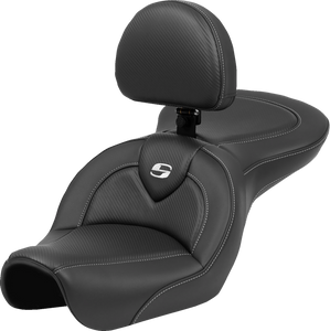 Roadsofa™ Seat - Carbon Fiber - Black Stitch - with Backrest - FL 04-05 - Lutzka's Garage