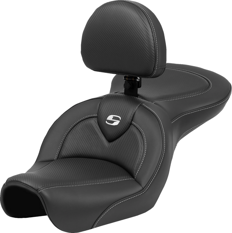 Roadsofa™ Seat - Carbon Fiber - Black Stitch - with Backrest - FL 04-05 - Lutzka's Garage