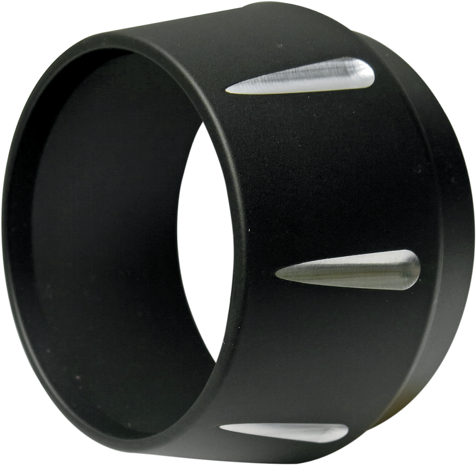 End Cap - Black - Fluted - Short Megaphone - Lutzka's Garage