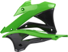 Radiator Cover - OEM Green/Black - KX 85/100