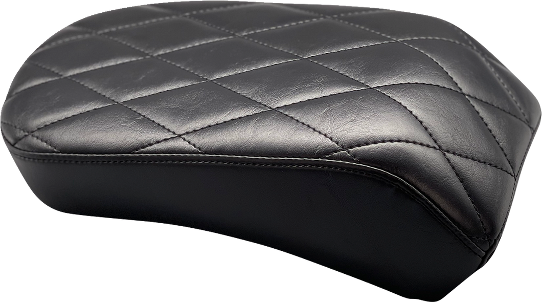 Bare Bones Pillion Pad - Diamond - Black - FL/FX 18-22 - Lutzka's Garage