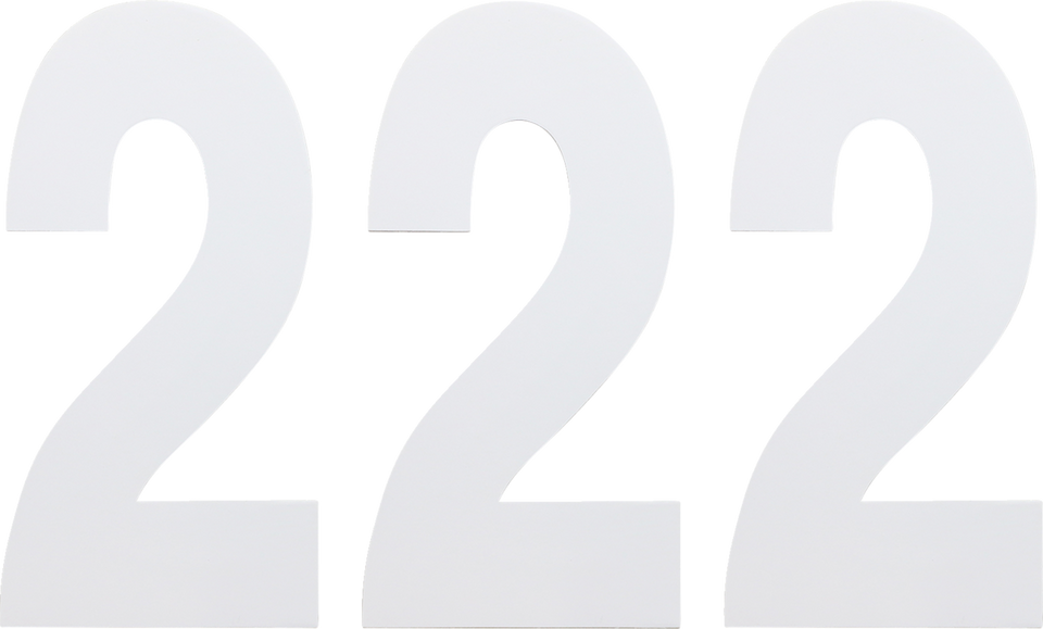 FX Number 2 - White - 6" - Lutzka's Garage