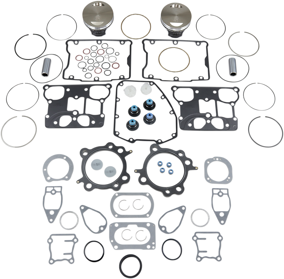 Piston Kit with Gasket - +0.010" - Twin Cam 88" Bored to 1550 cc (95 Cubic Inch)