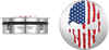 Swing Arm Covers - Red/White/Blue Flag Skull