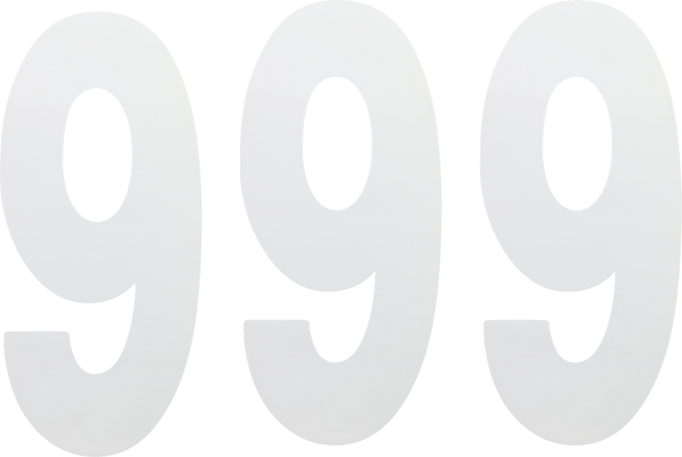 FX Number 9 - White - 8" - Lutzka's Garage