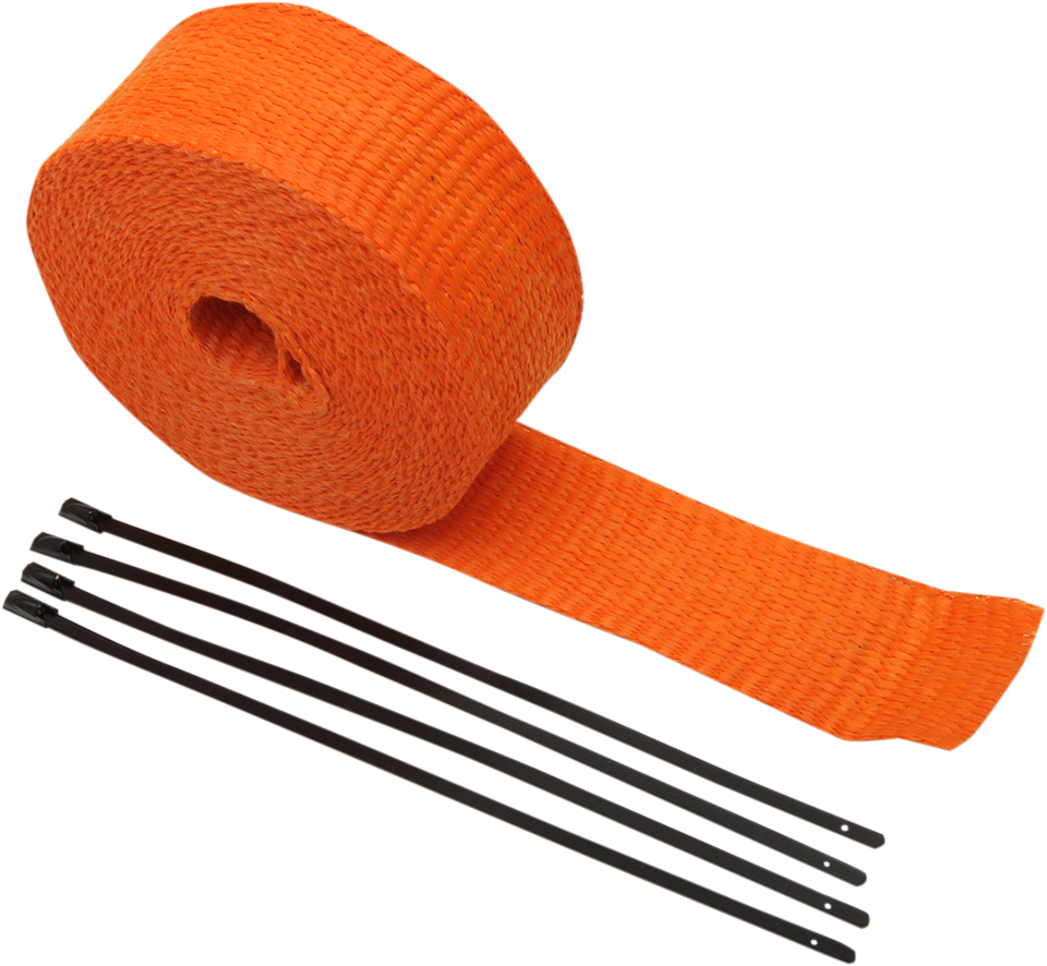 Fiberglass Exhaust Wrap Kit - Orange - 2" x 25 - Lutzka's Garage