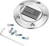 Timing Cover - 5 Hole - Green Line American Flag - Stainless Steel - Lutzka's Garage