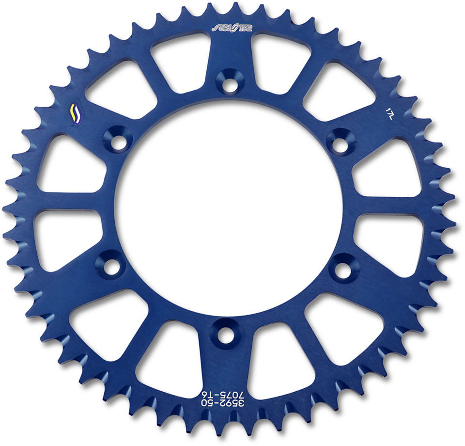 Rear Sprocket - 50 Tooth - Honda/Yamaha - Works/Blue - Lutzka's Garage