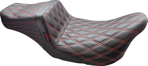 Tailwhip Seat - Double Diamond w/ Red Thread - Black - FL 08-23 - Lutzka's Garage