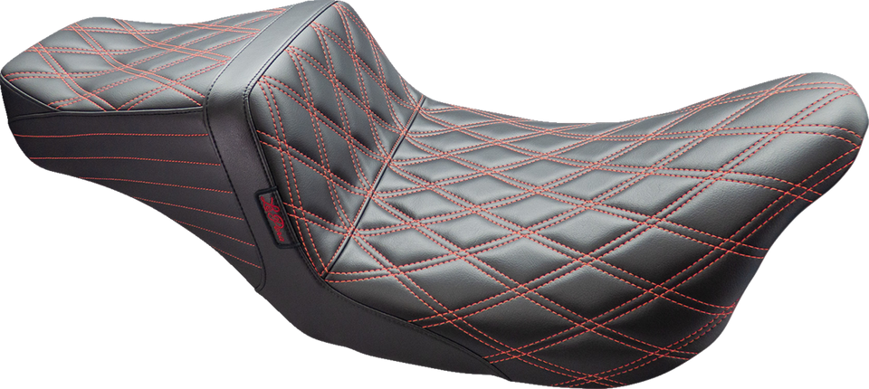 Tailwhip Seat - Double Diamond w/ Red Thread - Black - FL 08-23 - Lutzka's Garage